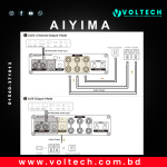 AIYIMA B07 2.1 Channel Bluetooth 5.2 Hi-Fi Power Amplifier | TPA3255 + QCC3040 + NE5532 | 300W x2 + 300W SUB