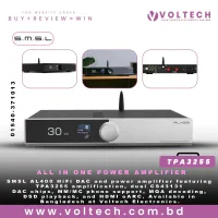 SMSL AL400 DAC,amplificatore di potenza, amplificatore di potenza Phono,chip TPA3255 Amp CS43131,4 stadi passa-basso/5 modalità filtro compatibile con cartucce Phono MM/MC,supporto MQA DAC (Argento