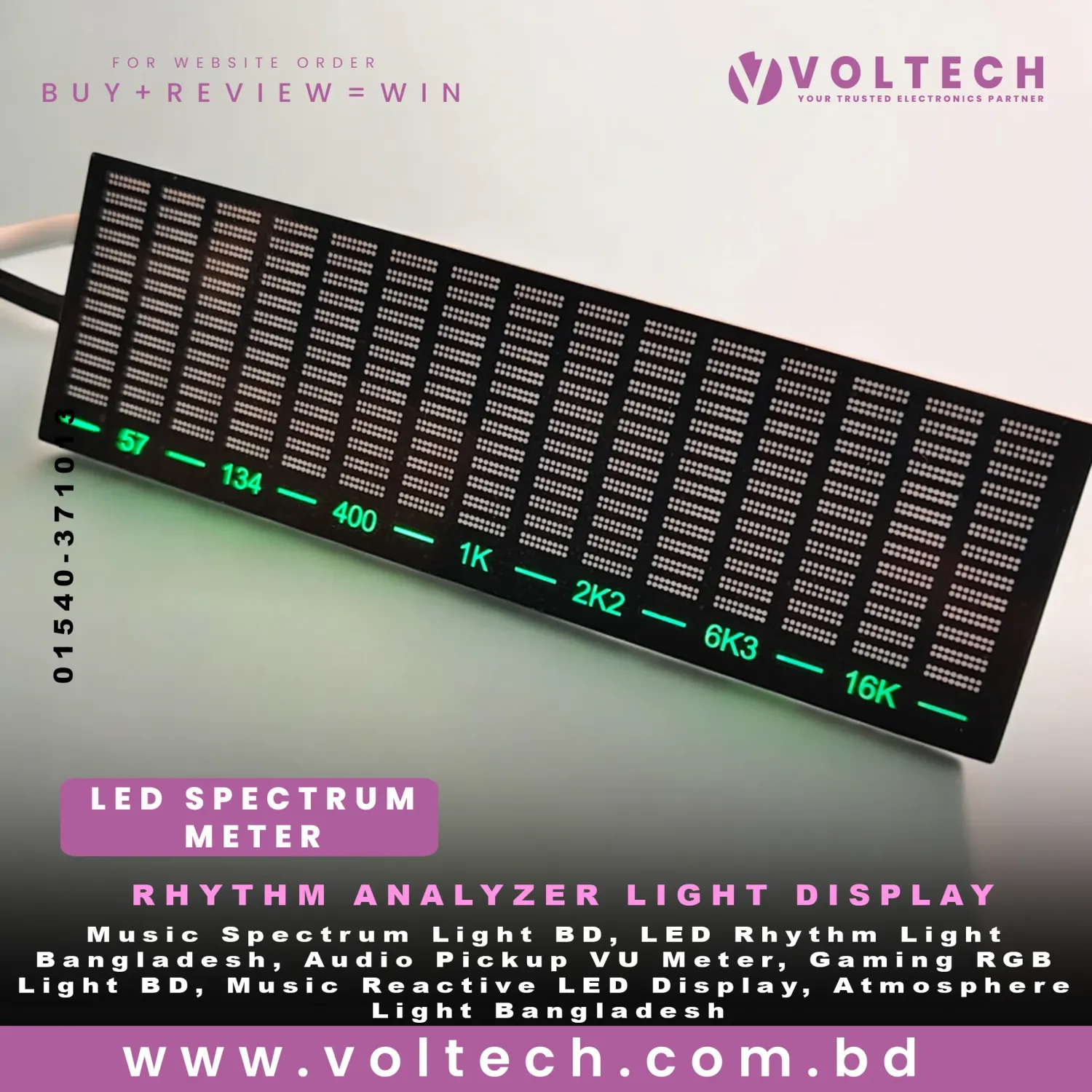 Multi-Mode Voice Control Music Spectrum LED Rhythm Light | Audio Pickup VU Meter Atmosphere Display Lamp