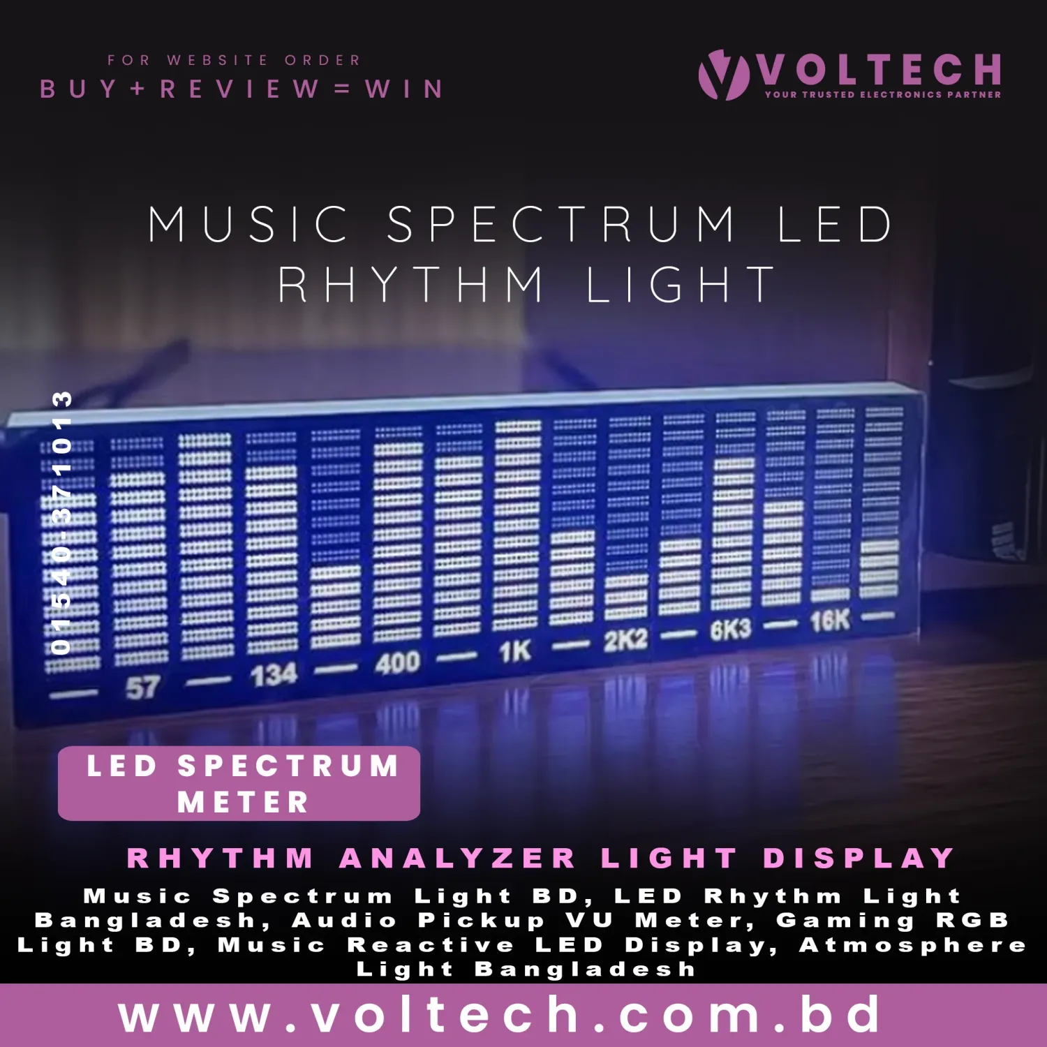 Multi-Mode Voice Control Music Spectrum LED Rhythm Light | Audio Pickup VU Meter Atmosphere Display Lamp