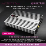 Nakamichi NKTA75.4 1800W Class AB 4-Channel Car Amplifier | 75W×4 RMS | Bridgeable High Performance