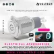 19mm Self-Locking Blue LED Push Button Switch 24V | Stainless Steel Metal Switch for DIY & Electronics