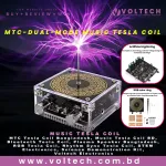 MTC Dual Mode Music Tesla Coil | Bluetooth Musical Plasma Speaker | RGB Light Ring | Adjustable Arc | Rhythm Sync Technology
