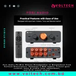 Fosi Audio P4 Mini Stereo Preamplifier with 3 RCA Inputs | Adjustable Gain 3/6/9dB | Bass & Treble Control Fosi Audio P4 Mini Stereo Preamplifier with 3 RCA Inputs | Adjustable Gain 3/6/9dB | Bass & Treble Control