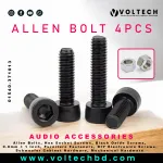 Black Oxide Steel Allen Bolts Hex Socket Cap Head Screws | 4 Pcs 0.8mm × 1 Inch – DIY, Electronics & Subwoofer Hardware