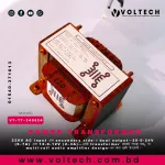 Voltech Power Transformer VT-TT-240624 | EI-Core Audio Power Transformer 24-0-24V & 12-0-12V | Pure Copper Winding