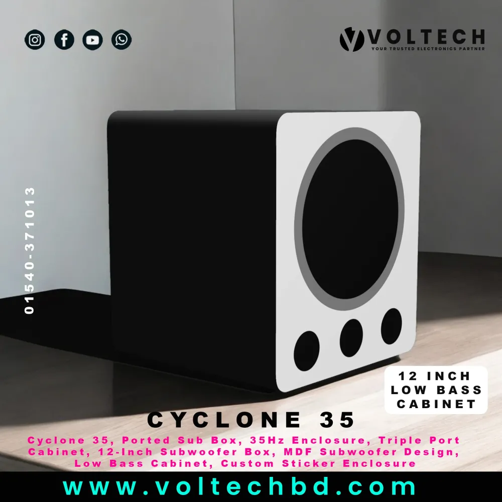 Cyclone 35 – High-Performance Ported Subwoofer Enclosure Design (33–35 Hz Tuned) For 12 Inch