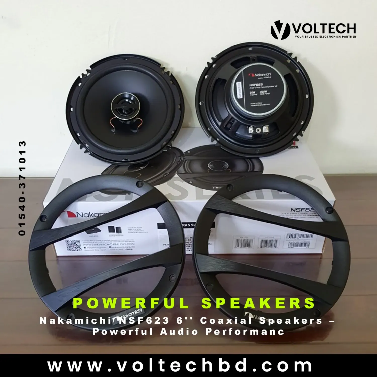Nakamichi NSF623 6'' Coaxial Speakers - High-Performance Audio | Voltech Electronics