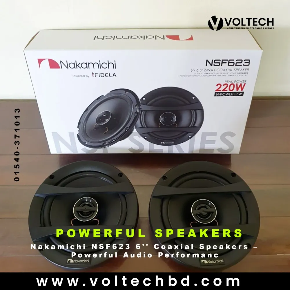 Nakamichi NSF623 6'' Coaxial Speakers - High-Performance Audio | Voltech Electronics