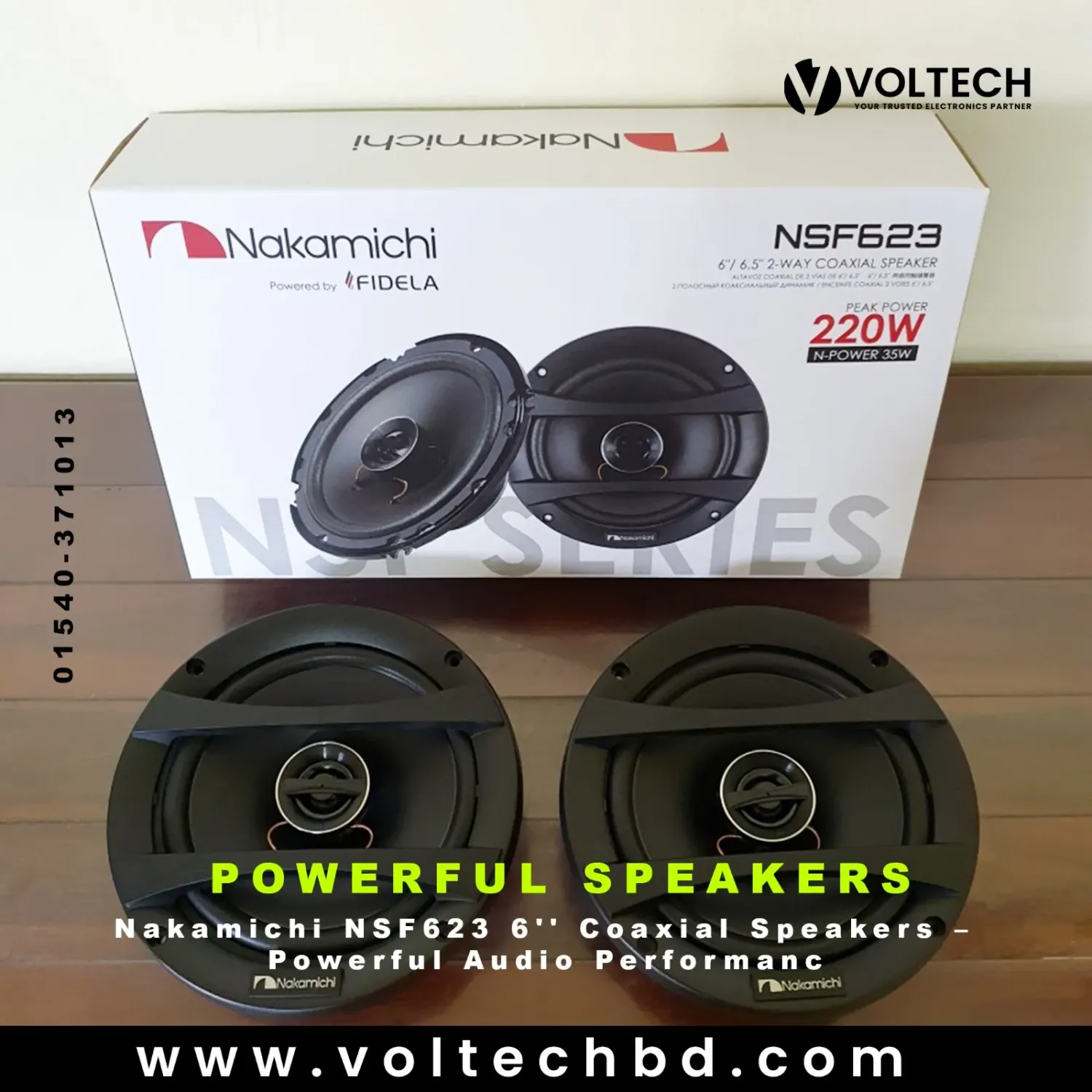 Nakamichi NSF623 6'' Coaxial Speakers - High-Performance Audio | Voltech Electronics