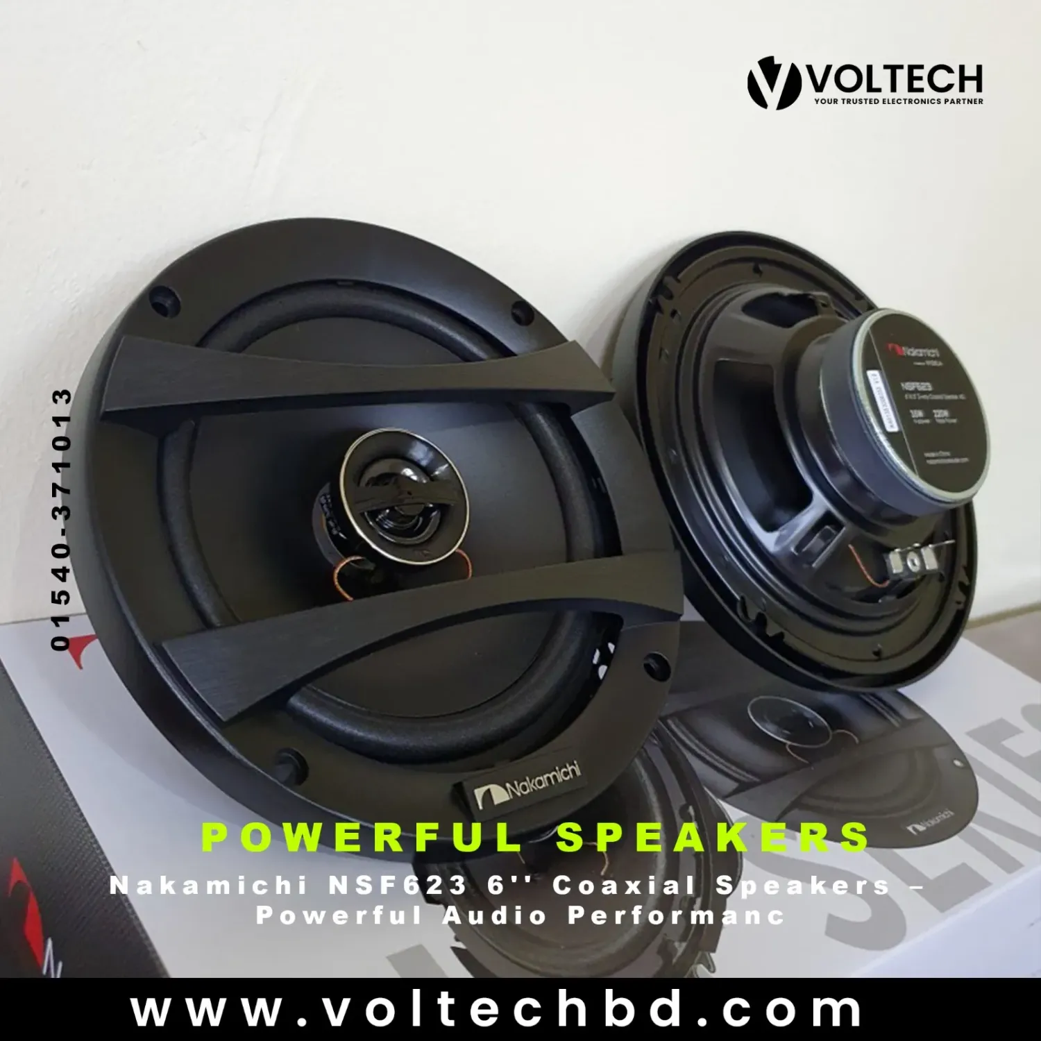 Nakamichi NSF623 6'' Coaxial Speakers - High-Performance Audio | Voltech Electronics